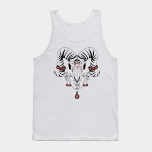 Copy of Sheep skull biblically accurate angel with red Tank Top